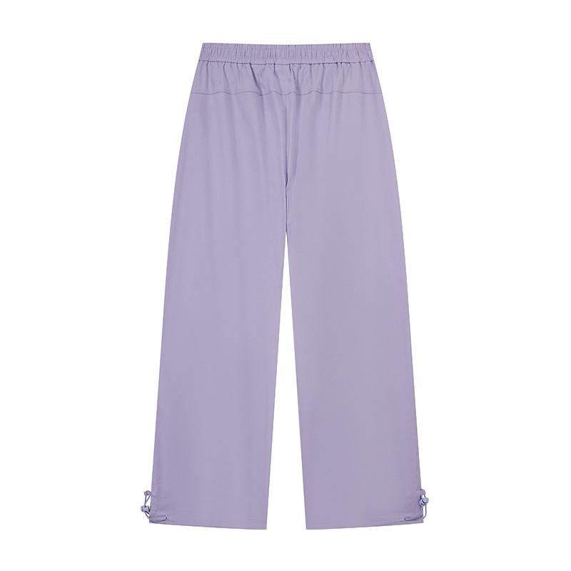 Kappa Summer Lightweight Breathable Stretch Woven Casual Cargo Pants Women pants Light-Cream-Purple K0E42AX80D-4128