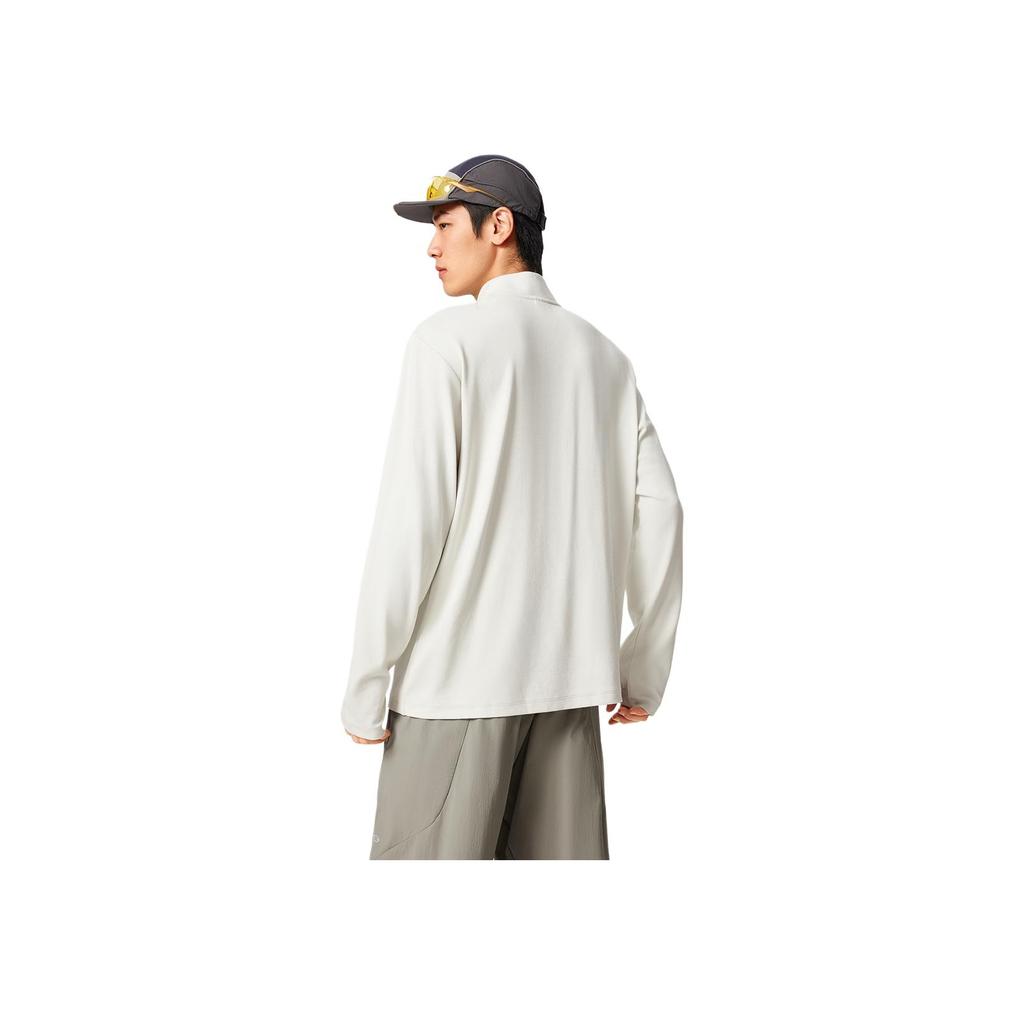 Li-Ning Comfortable Casual Minimalist Stand Collar Letter Print Breathable Sports Long Sleeve T-Shirt Men Tops ATLV273-1