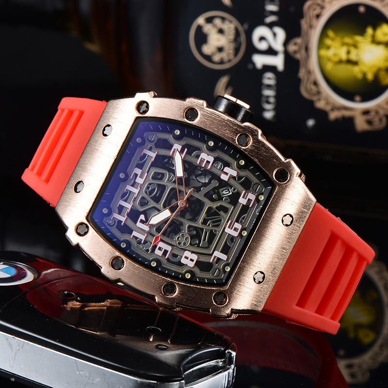 Barrel-Shaped Unisex Quartz Watch with Hollow Non-Mechanical Pointer and Single Calendar