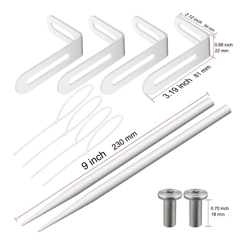 2pcs Adjustable Size Downspout Support Brackets Heavy Type Carbon Steel Rust Proof Finish Simple Setup