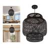 Pendant Light Chandelier Kitchen Lamp Rustic Hanging Bar Modern Design Ceiling Light E27 Hand Weaved for Decor Teahouse