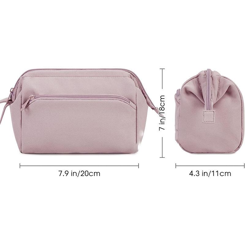 Manicure Nail Art Kit Case, Large Capacity Wide Mouth Cosmetic Makeup Bag, Portable Travel Toiletry Organizer, Nail Technician