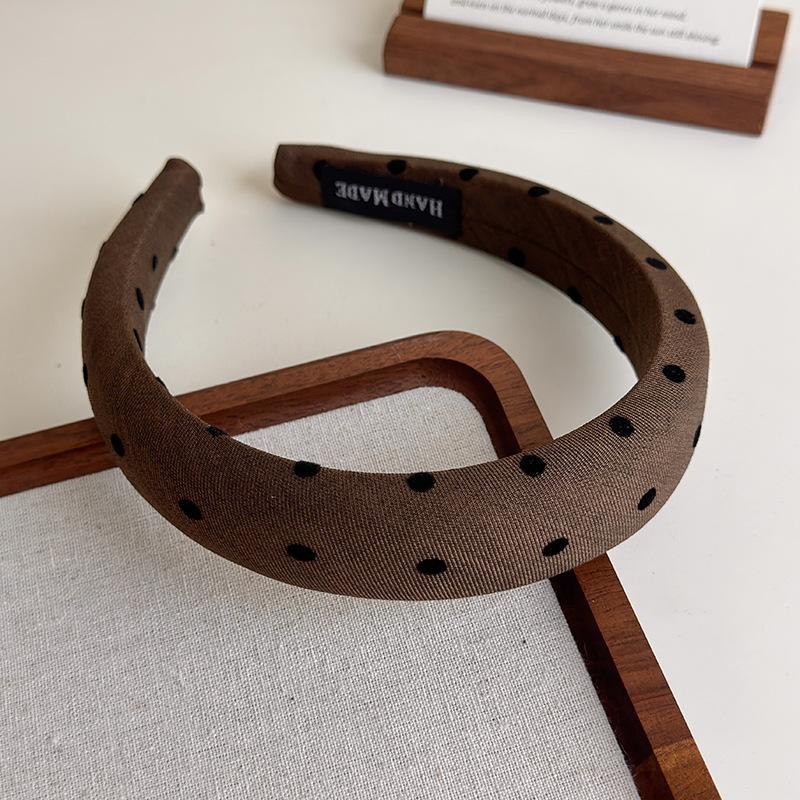 Polka Dot Hair Bands for Women Floral Print Hair Hoop Headbands Sweet Girls Plaid Hairband Hair Accessories Headwear Headdress