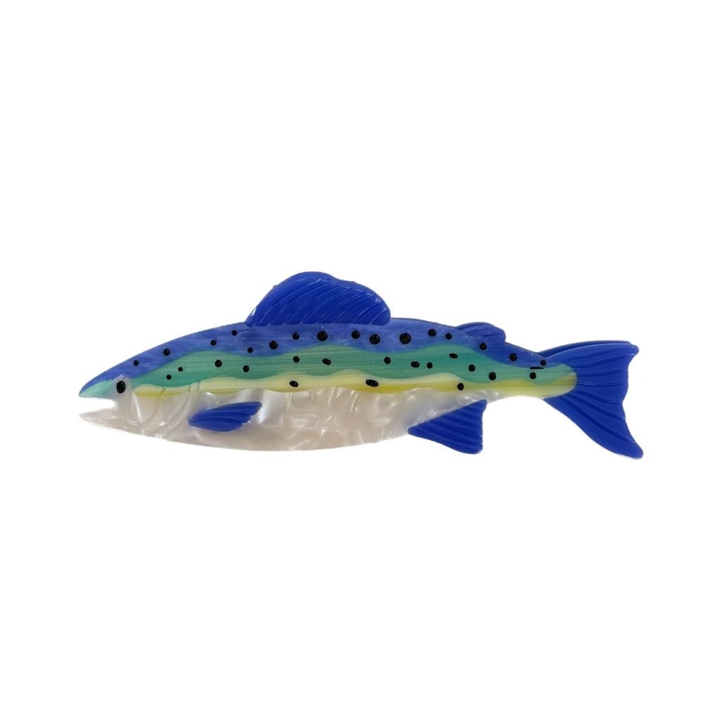 Creative Hairpin Ocean Fish Hair Claw Acetate Acetic Acid Marine Animals Hair Clip Salmon Shark Clip Fish Grab Clip Vacation