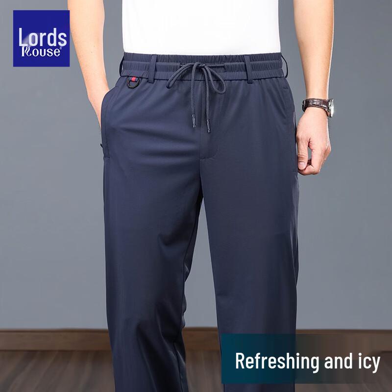 

LOZ Men s Ice Silk Cooling Quick-Dry Straight-Leg Pants L