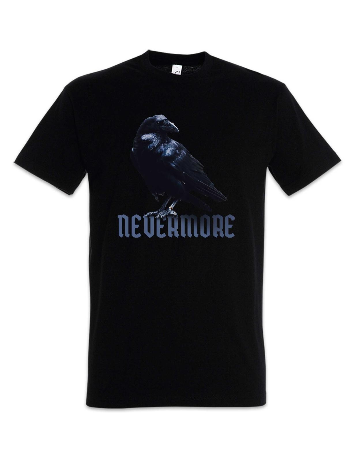 

Nevermore Raven T-Shirt Mens Womens Tees Top Edgar Allan Allen Symbol Poe Ravens Horror Author XL