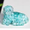 Resin Filled Natural Crystal Dog Figurine With Warm Heart Pet Decor For Gift Giving