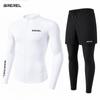 Heren UV-Bescherming Rash Guard Set Lange Mouw Zwemshirt Sneldrogende Boardshorts Snorkelen Surfen Kajakken
