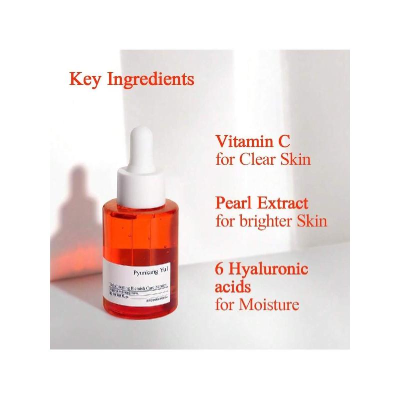Pyunkang Yul Radiance Vita Serum 30ml– Hydrating Serum For Dry Skin With Hyaluronic Acid, Niacinamide, Panthenol, Pearl Extract, 24-Hour