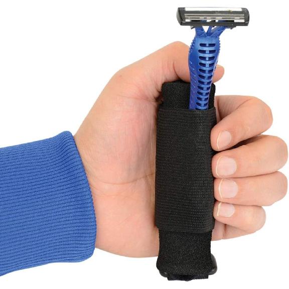 Disabled Eating Aids Utensil Holders Eating Assistance Hand Cuff for Holding Spoon, Fork, Cutlery Adjustable Nylon Gripping Strap for Limited
