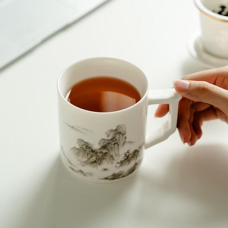 Xiangyu Mountains & Rivers Ceramic Filter Tea Cup Gift Set