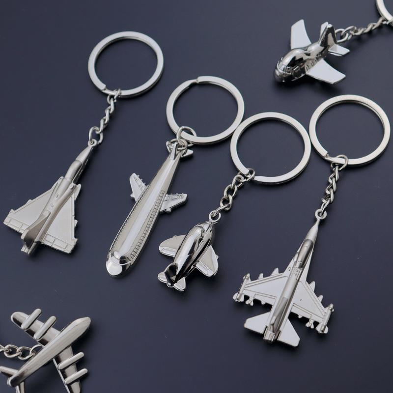PUBG Rotating Plane Keychain: Fighter Jet & Passenger Jet Pendant
