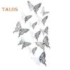 TDStore 3D-Schmetterling, hohler Wandaufkleber, Aufkleber zum Selbermachen, fliegendes, abnehmbares Wandbild, Schlafzimmer-Dekoration