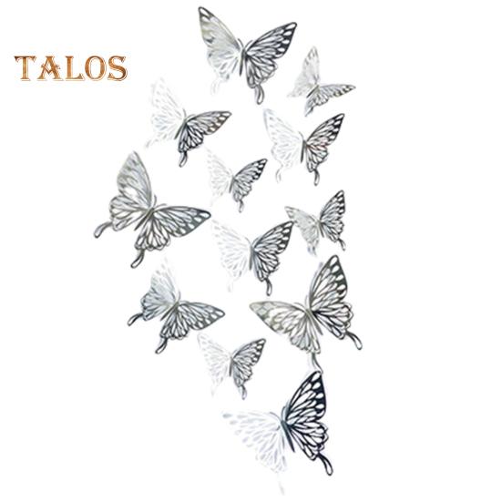 TDStore 3D Butterfly Hollow Naklejka Ścienna Naklejka DIY Latający Zdejmowany Mural Sypialnia Decor