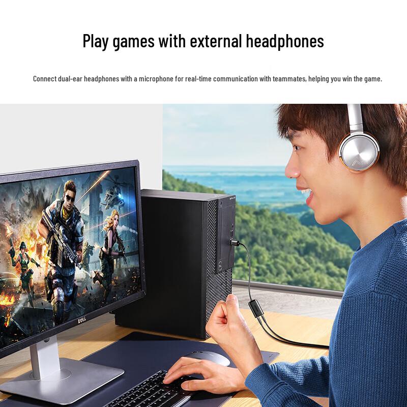 Ugreen USB to 3.5mm Audio Adapter External Sound Card