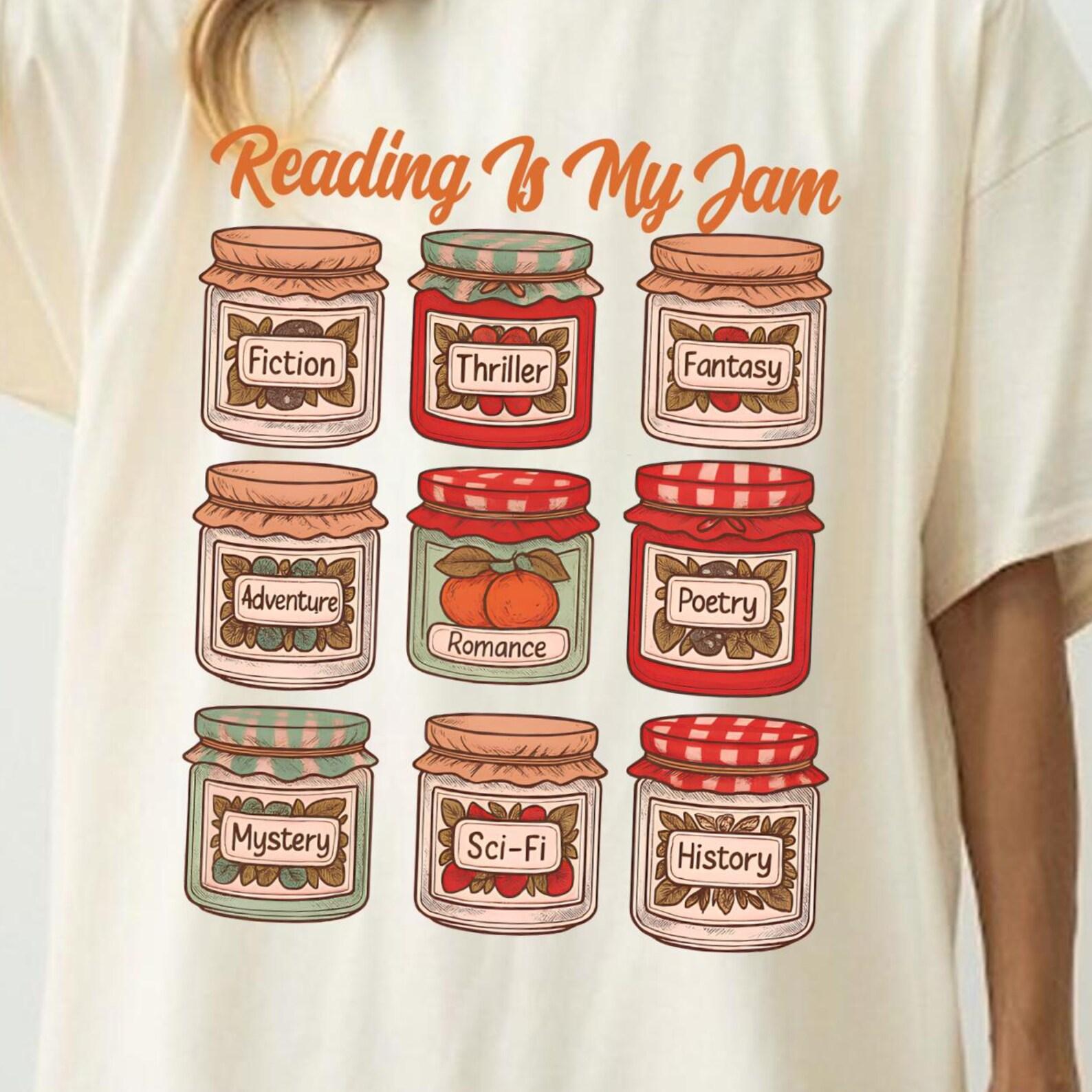 Fantasy Reader Shirt, Reading Is My Jam Shirt, Book Club Shirt, Sci-Fi Lover, Bookworm Shirt, Book Lover Tee, Librarian Appreciation Tee M