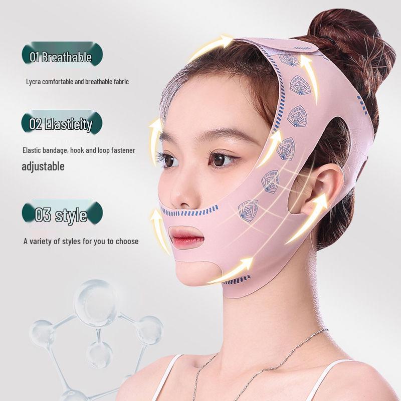 Maska modelująca twarz w kształcie litery V: Unosi, Ujędrnia i Redukuje Fałdy Nosowo-Wargowe oraz Podbródek, Poprawiając Sen