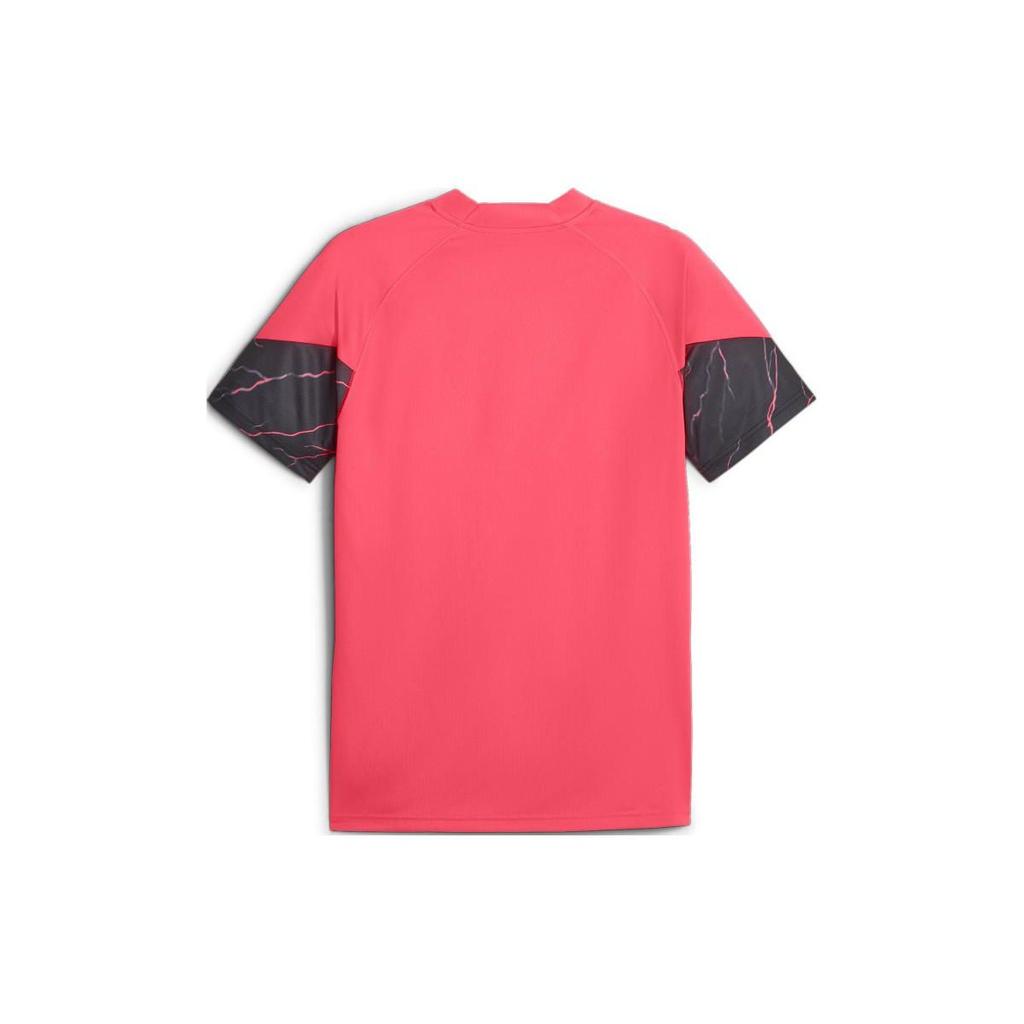 PUMA Color Block V-Neck Short Sleeve T-Shirt Men Tops Pink 772855-17