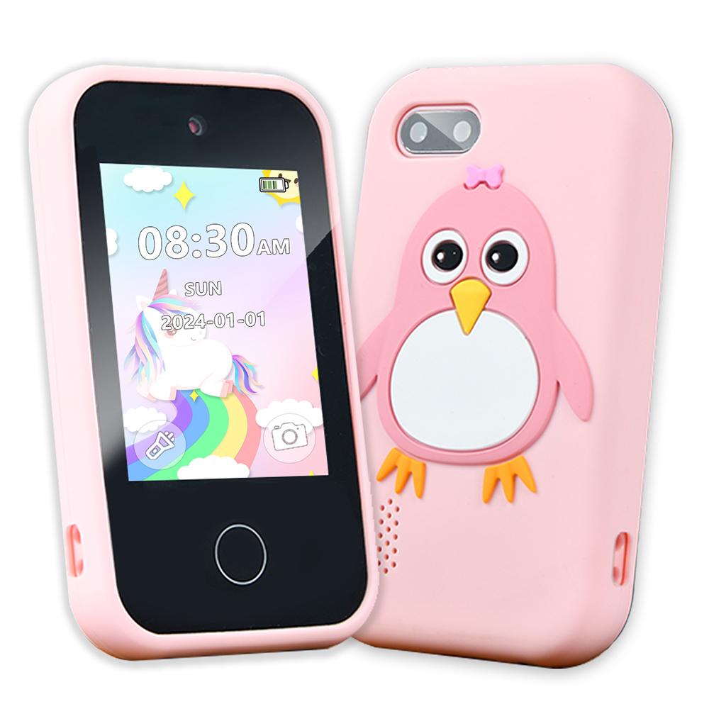 

S5 Mobile Shape Kids Camera 2.8-Inch IPS Touch Screen Dual-Camera Camera with 32GB Card+Card Reader Pink