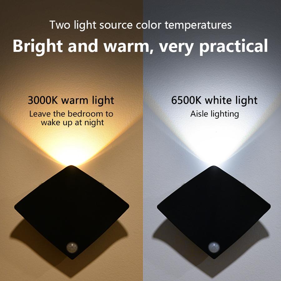 Rechargeable LED Night Light Human Body Induction Wireless LED Wall Lamp For Bedroom Living Room Stair Decor Indoor Lighting