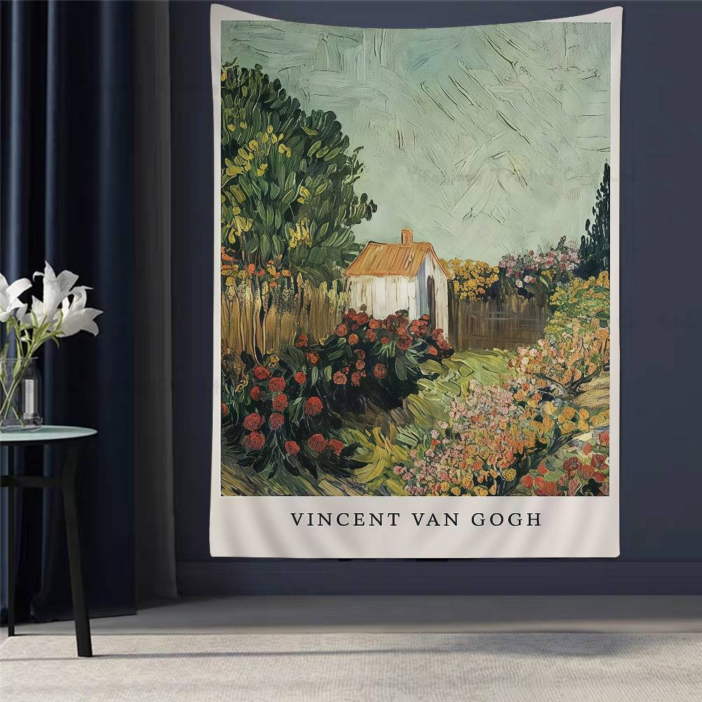 Vincent Van Gogh Great Work DIY Wall Tapestry Hanging Tarot Hippie Wall Rugs Dorm INS Home Decor