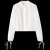 Navigare Women's Elegant Round Neck Long Sleeve Blouse