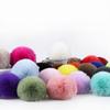1 Pieces Faux Fox Fur Pom Pom Balls DIY Hat Beanie Accessories with Elastic Loop for Hats Keychains Scarves Gloves Bags Shoes
