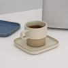 Cozy Stone Mug Set (Glass + Saucer)