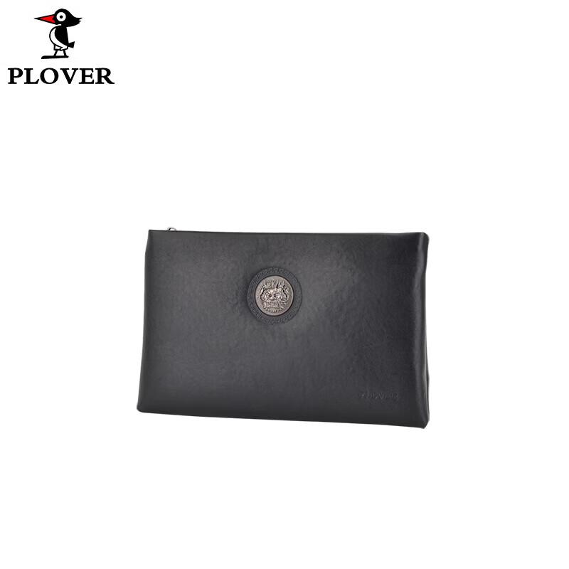 PLOVER Genuine Leather Zipper Clutch Wallet