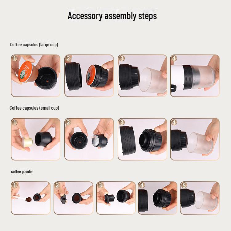 Compact Electric Espresso Maker for Home & Outdoor Use