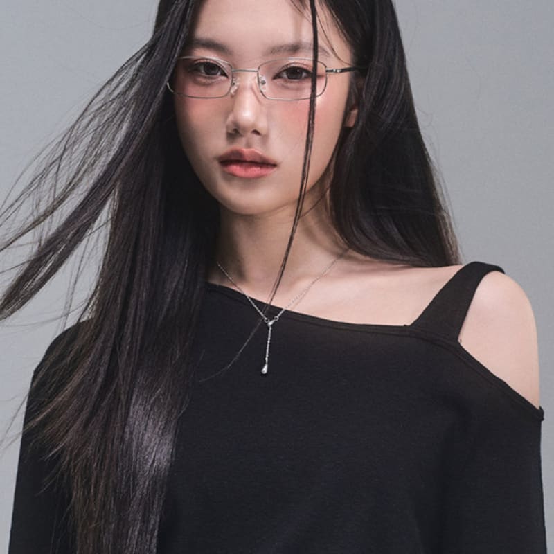 ZEROPLANET Tear Drop Necklace [SILVER]