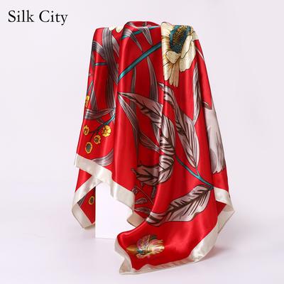 High-quality Luxurious Silk Scarves Headband Scarfs Neck Scarf For Women Chain Silk Scarf Women's Decorative Shawl