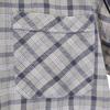 Condor Check Pattern Long sleeve shirt one piece 39-40 Gray Grandpa Shirt Women Used