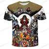 Summer Men's Iron Man Hulk 3D Printed Marvel Avengers T-shirt for Street Wear, Round Neck, Short Sleeve, Adult Sports Shirt