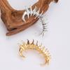 Unique Mechanical Skeleton Ear Cuff Gothic Skeletons Spikes Ear Hook Trendy Silver/Gold Color Earrings for Couples