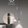 Adjustable Italian Minimalist LED Pendant Light for Bedroom or Entryway