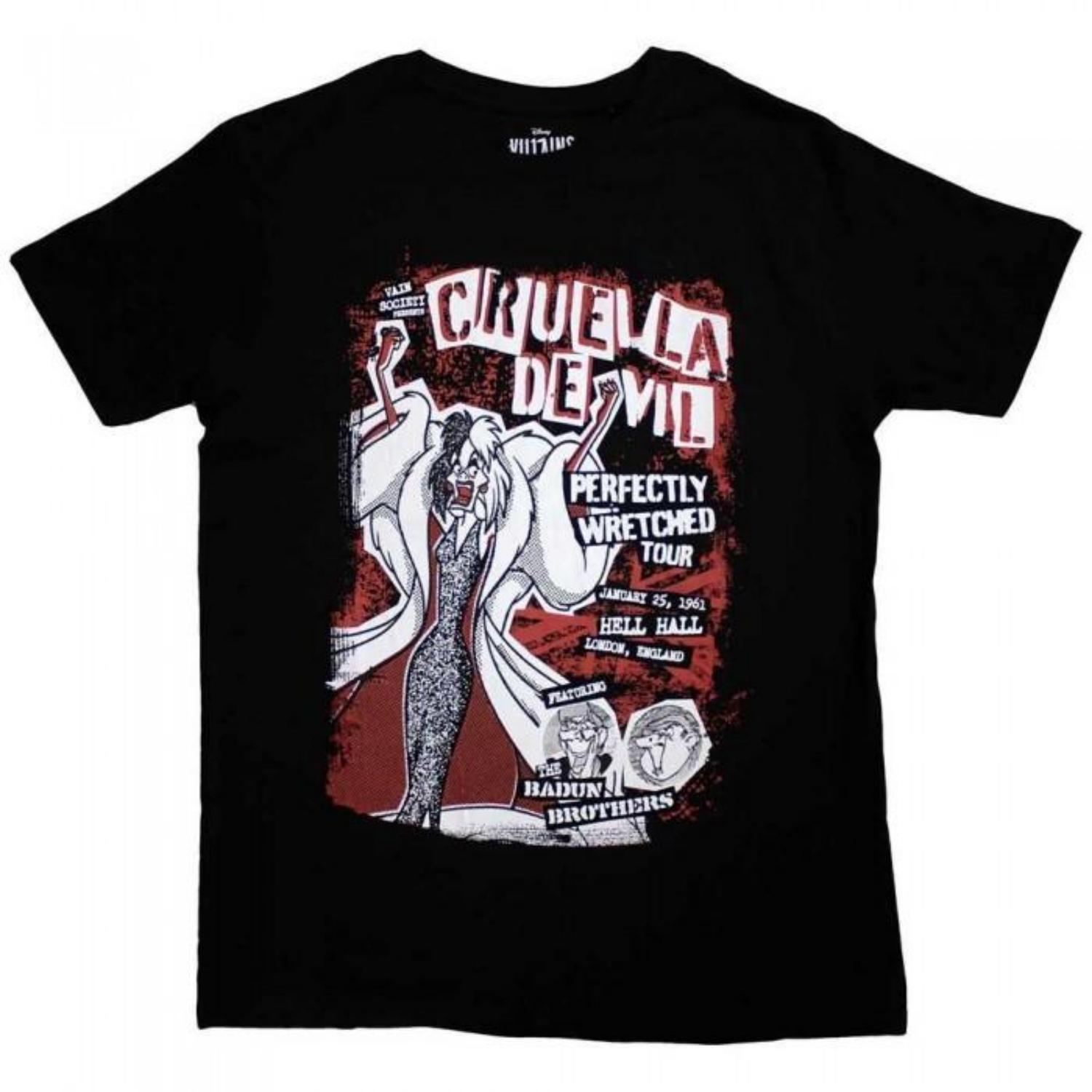 101 Dalmatians Unisex Adult Cruella Tour T-Shirt S разноцветный