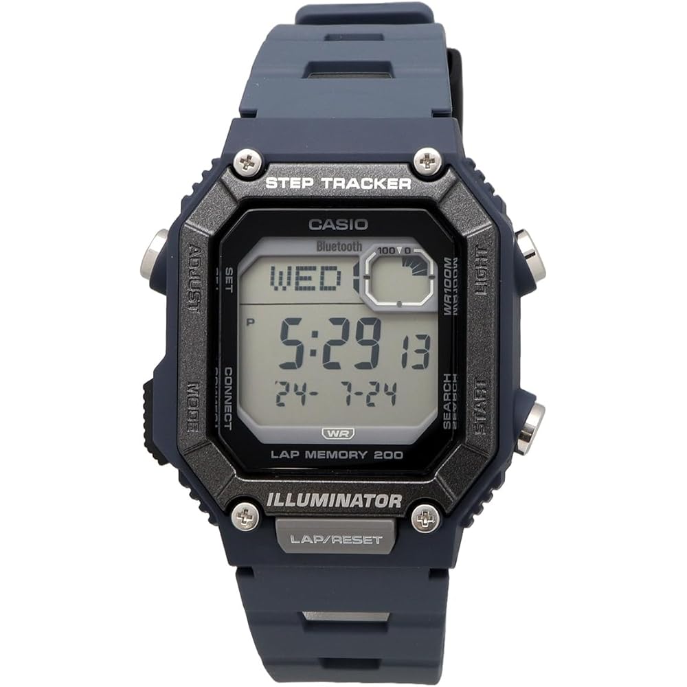 Casio WS-B1000-2AV Bluetooth Digital Watch Mobile Link Step Tracker Men's Dark Blue Gray