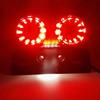Karun Motorcycle Universal Tail Light Smoke Lens Tail Lamp LED License Plate Light Turn Signal Red