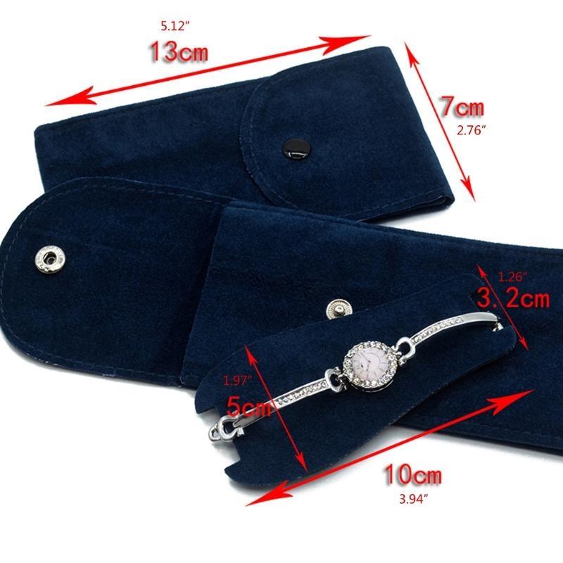 Portable Watch Bag Gift Shock-proof Press Velvet Snap Design Jewelry Box Watch Packing Pouch Storage Bag Single Watch Display
