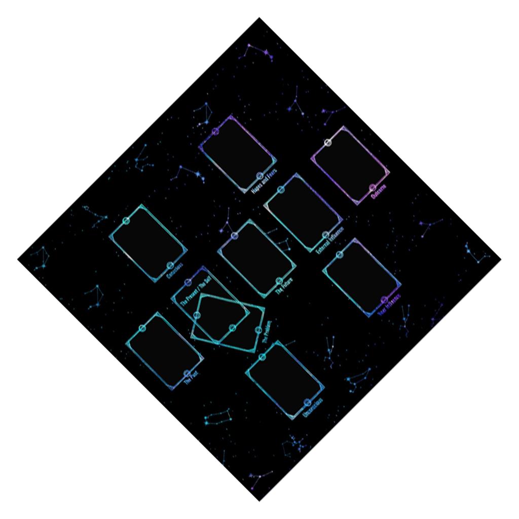 3 Opțiuni de Mărimi Pânză de Altar pentru Masă de Tarot Mat Mistic pentru Joc de Societate Față de Masă pentru Divinații cu Pendul Pad pentru Cărți de Joc de Societate