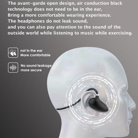 1 Set Wireless Earphone Noise Reduction HIFI Sound Comfortable To Wear Card Insertable Stable Transmission Call Neck Hanging Sport