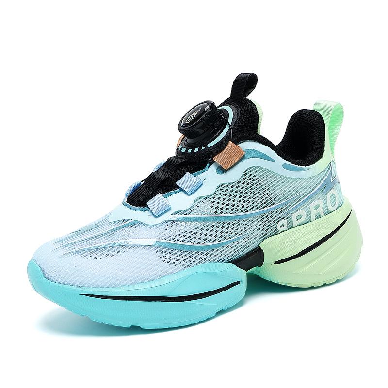 Boys shoes single net 2025 new summer breathable children's running sports basketball shoes shock absorption training mesh shoes