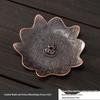 Copper Gourd Multi-functional Incense Holder and Burner with Lotus Design for Sticks and Coils.