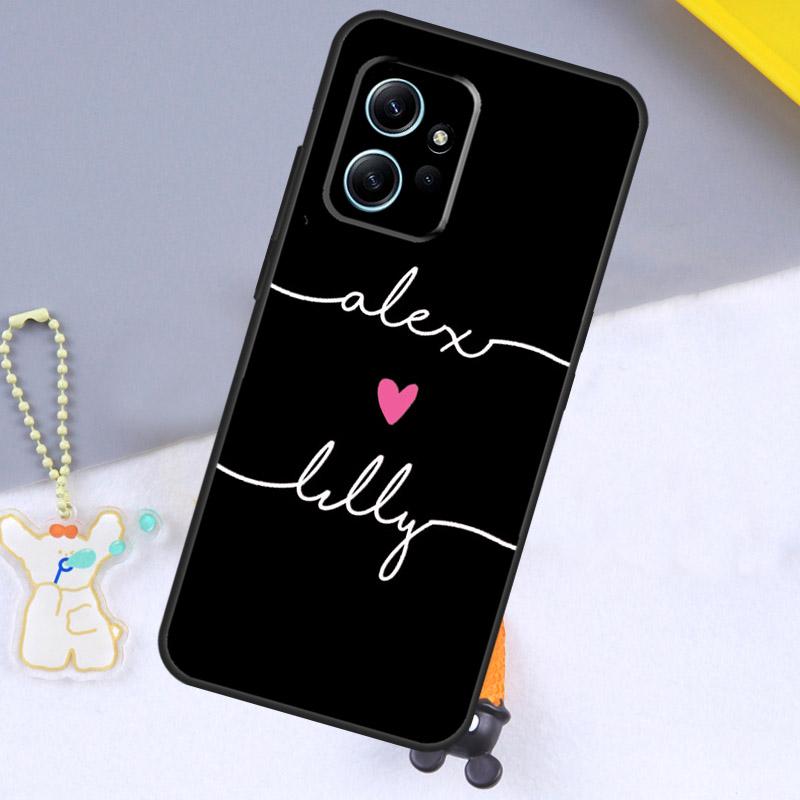 PERSONALISED NAMES CUSTOM WEDDING For Xiaomi Redmi 12 9C 10C 12C 13C Case For Redmi Note 12 Pro 11 8 9 10 Pro 9S 10S 11S 12S