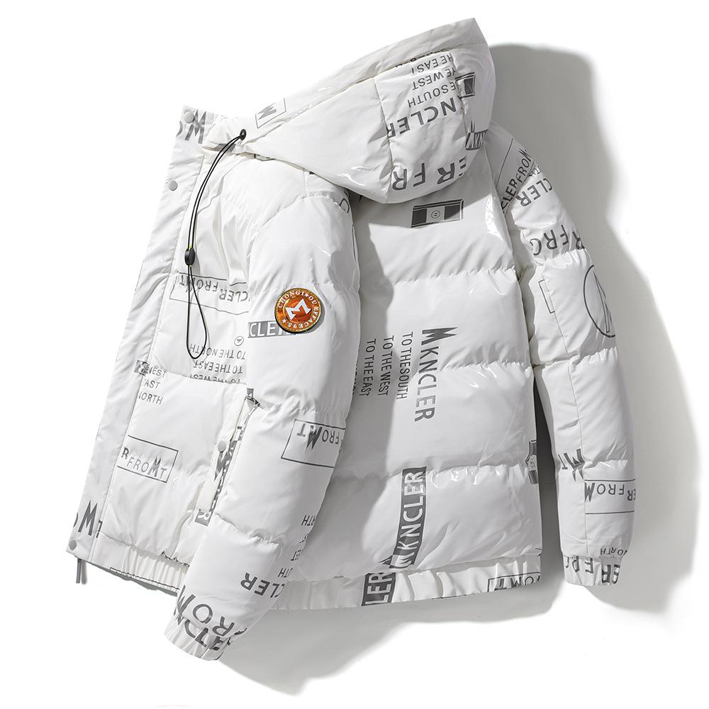 

Мужское пальто с принтом и хлопковой подкладкой, короткая куртка с хлопковой подкладкой, пуховик на зиму, мужская куртка с хлопковой подкладкой. 4XL