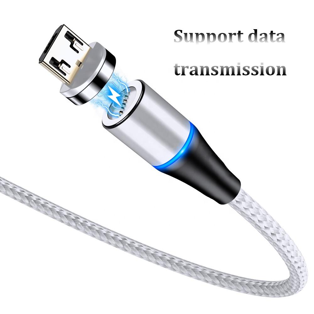 Magnetic Charging Usb Cable Data Led 360 3 in 1 Usb Cable Magnetic Suction Charging Data Cable for All Phones 1 meter
