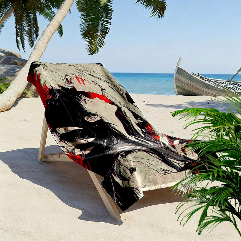 Passionate Embrace: Love's Intensity Beach Towel Beach Towel for Vacation Photos Soft Swim Seaside Outdoor Pool Towel Outdoor Picnic Beach Mat