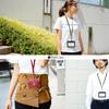 [RafiCaro] Passhülle, Ausweishalter, Doppeltasche, Echtes Italienisches Leder, Nackenband, Ausweishülle, Angestaubtes Rosa, Herren und