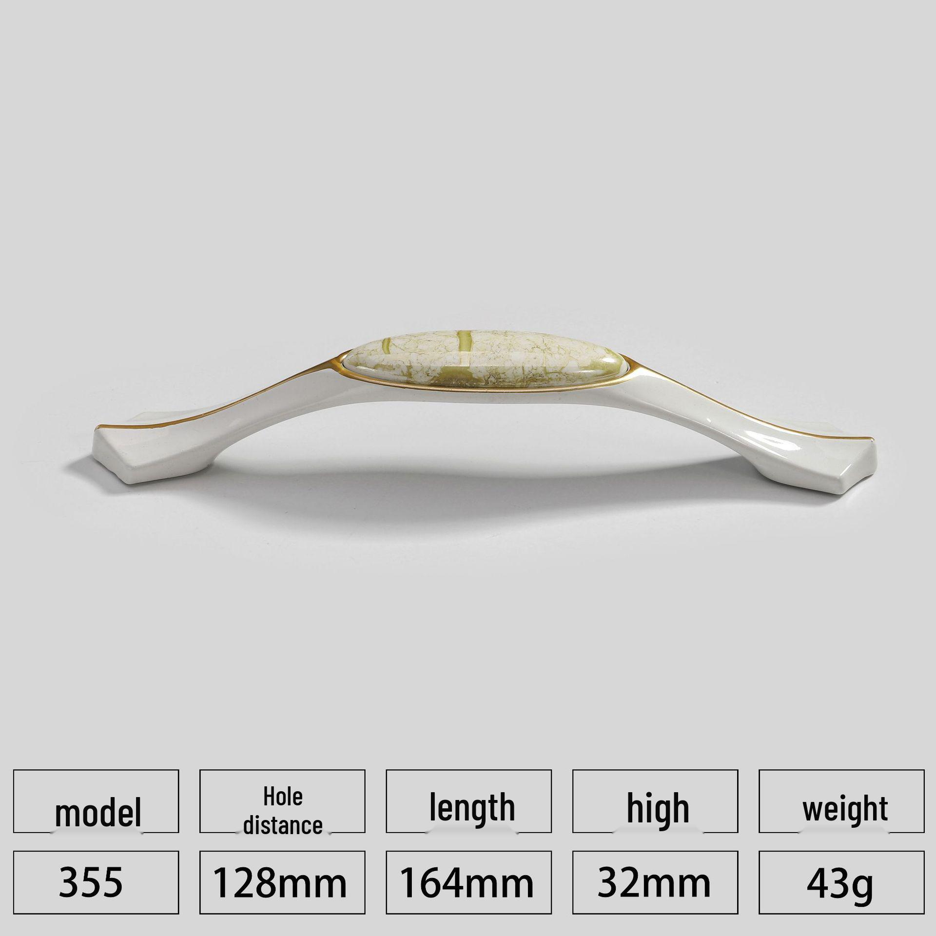 Европейский стиль Черно-белая керамическая ручка для шкафа с цветком сливы